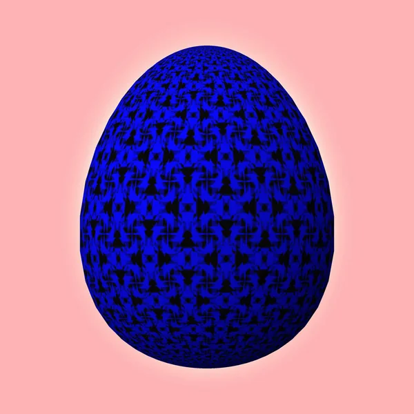 复活节快乐 弗罗赫 奥斯特恩 精心设计 五颜六色的复活节彩蛋 紫色背景的3D插图 — 图库照片
