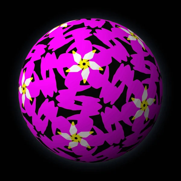 Artfully Designed Colorful Ball Illustration Black Background — Stock Photo, Image