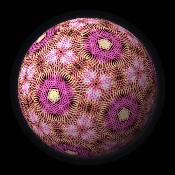 Artfully Designed Colorful Ball Illustration Black Background — Stock Photo, Image