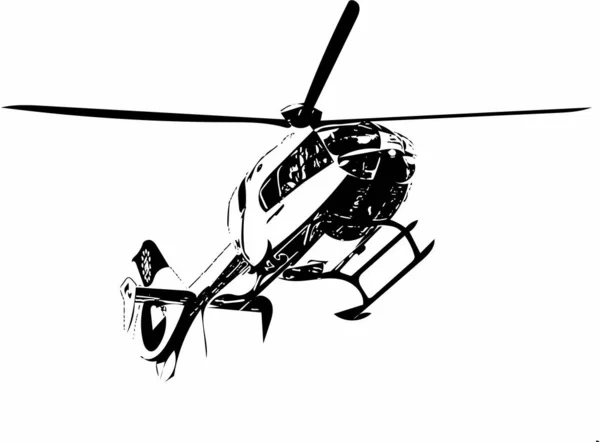 Imagen Artística Ornamentada Helicóptero Ópticas Colores Blanco Negro —  Fotos de Stock