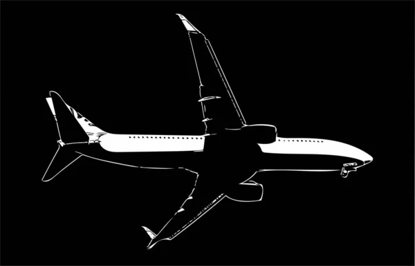 Artfully Ornate Image Aircraft Black White Colors Optics — Stock Photo, Image