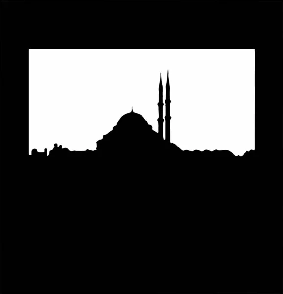Kunstzinnig Sierlijk Beeld Van Een Moskee Zwart Wit Kleur Optiek — Stockfoto