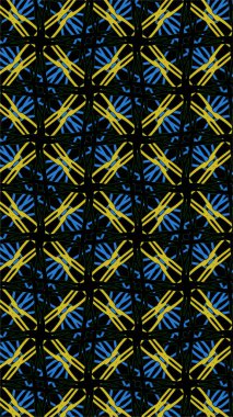 Süslü geometrik desen ve soyut renkli arka plan