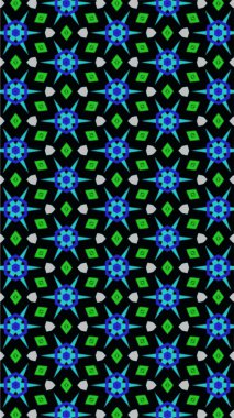 Süslü geometrik desen ve soyut renkli arka plan