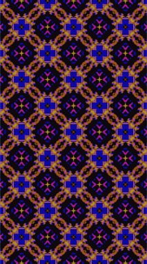 Süslü geometrik desen ve soyut renkli arka plan