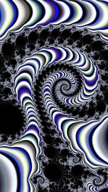 Sanatsal olarak 3D biçimlendirme fraktal, hayali soyut çizim ve renkli tasarım desen