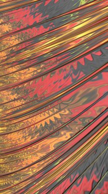 Sanatsal olarak 3D biçimlendirme fraktal, hayali soyut çizim ve renkli tasarım desen