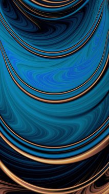 Sanatsal olarak 3D biçimlendirme fraktal, hayali soyut çizim ve renkli tasarım desen