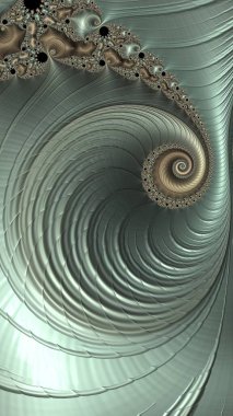 Sanatsal olarak 3D biçimlendirme fraktal, hayali soyut çizim ve renkli tasarım desen