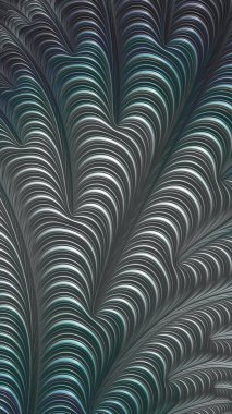 Sanatsal olarak 3D biçimlendirme fraktal, hayali soyut çizim ve renkli tasarım desen