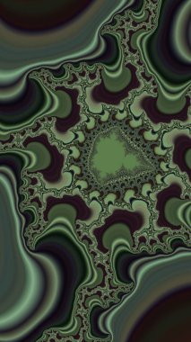 Sanatsal olarak 3D biçimlendirme fraktal, hayali soyut çizim ve renkli tasarım desen