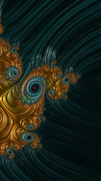 Artfully Rendering Fractal Fanciful Abstract Illustration Colorful Designed Pattern — Stock Photo, Image