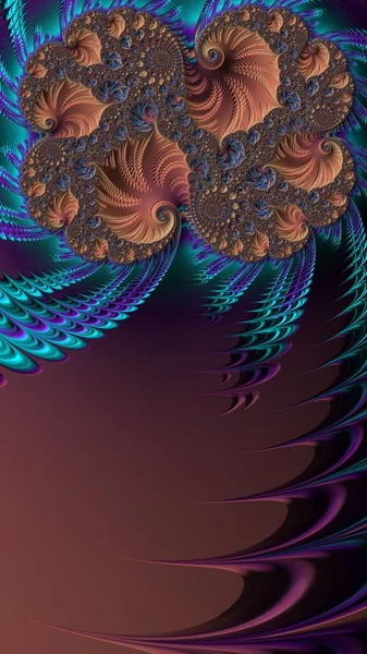 Artísticamente Representación Fractal Fantasía Ilustración Abstracta Patrón Diseño Colorido — Foto de Stock