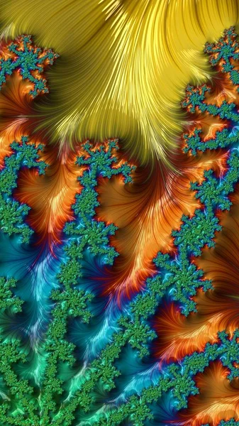 Artísticamente Representación Fractal Fantasía Ilustración Abstracta Patrón Diseño Colorido — Foto de Stock