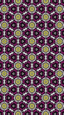 Süslü geometrik desen ve soyut renkli arka plan