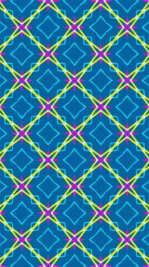 Süslü geometrik desen ve soyut renkli arka plan