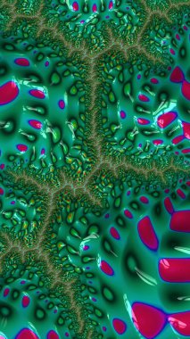 Sanatsal ve yaratıcı dijital olarak tasarlanmış soyut 3D fraktal arkaplan