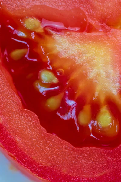 Close Ripe Beautiful Red Tomato — Stock Photo, Image