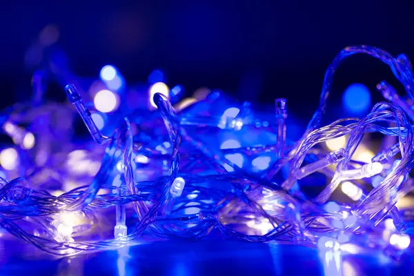 Daireler bokeh etkisi Noel çelenk Işık Ampüller soyut