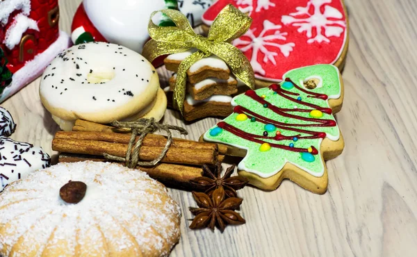 Рождественское Печенье Орехами Корицы Анисом — стоковое фото