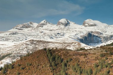 Ordesa ve Monte Perdido Ulusal Parkı 'nın zirveleri.