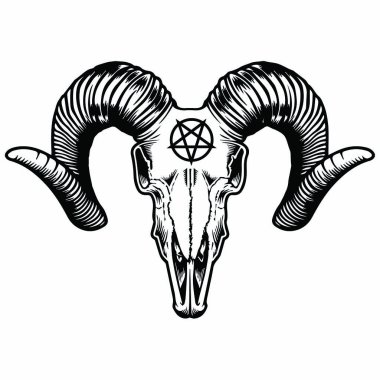 Pentagram 'lı Ram Kafa