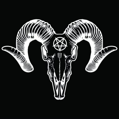 Satanist Pentagram ve Koç Kafa