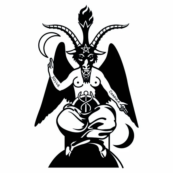 Cabra Baphomet Resolver Coagula — Vetor de Stock