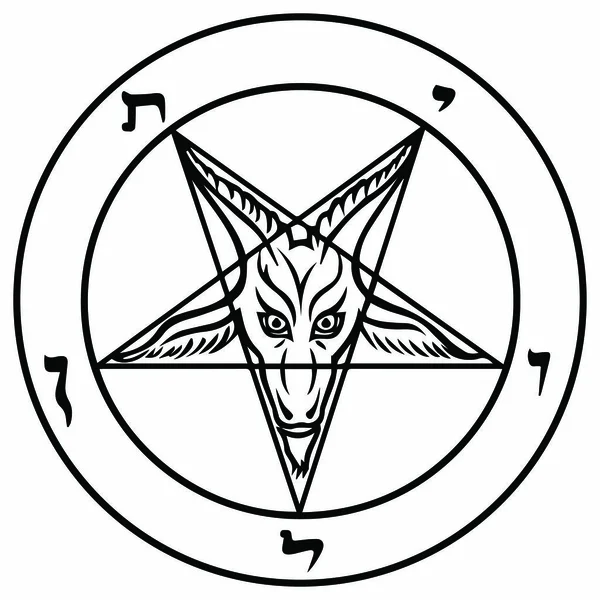 Sinal Baphomet Pentagrama —  Vetores de Stock