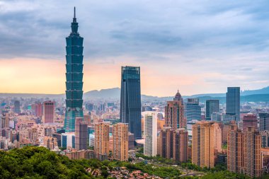 Taipei City Skyline Taipei financ yapı 101 ufuk