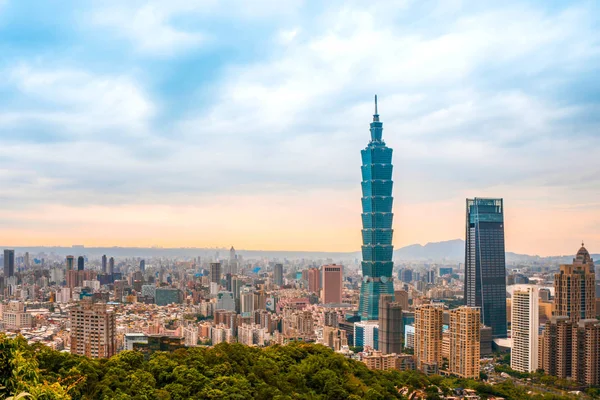 Skyline of Taipei cityscape Taipei 101 building of Taipei financ
