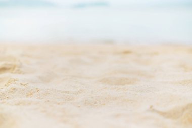 Deniz gökyüzü yaz plaj konsepti ile kum