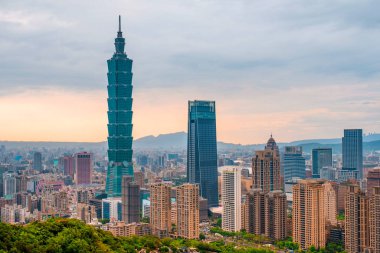Taipei City Skyline Taipei financ yapı 101 ufuk