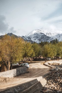 Autumn View of landscape in Leh Ladakh District ,Norther part of clipart