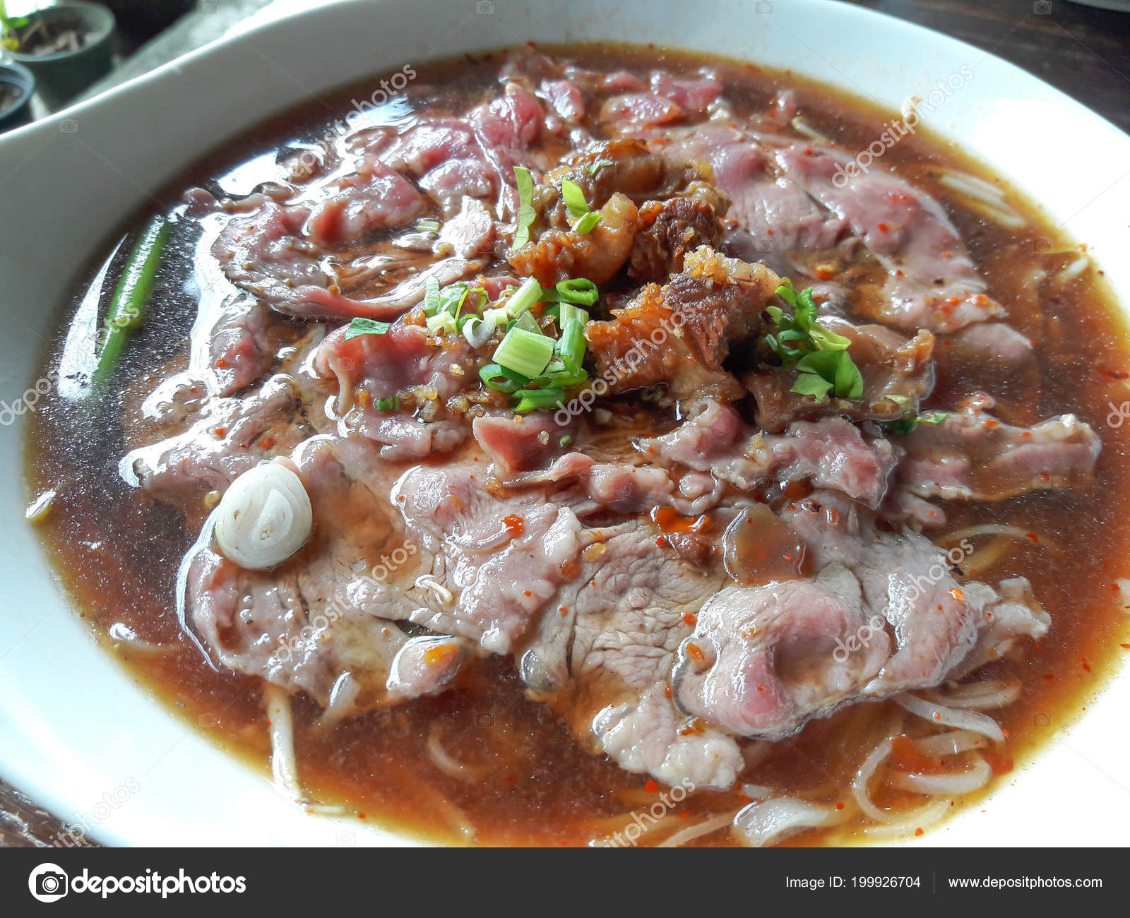 Pork Noodle Soup Thai Style — Stock Photo © doraclub #199926704