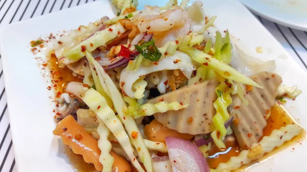 Salade Épicée Thaïlandaise Traditionnelle Cuisine Thaïlandaise — Photo