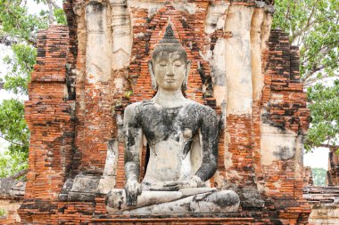 Wat Mahathat, Ayutthaya Tarihi Parkı, Tayland.