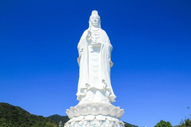 Vietnam, Da Nang 'daki Linh Ung Pagoda' da beyaz Buda..