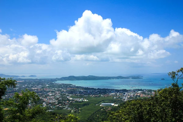 Phuket View Point to see ocean view of Phuket ,Thailand. — Stock Photo, Image