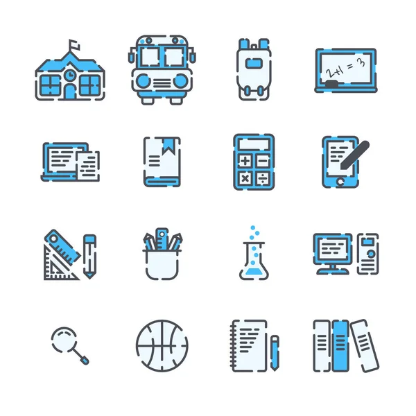 Elementos Esquema rellenado conjunto de iconos sobre fondo blanco . — Archivo Imágenes Vectoriales