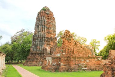 Wat Mahathat, Ayutthaya Tarihi Parkı, Tayland.