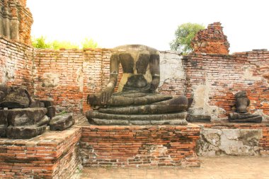 Wat Mahathat, Ayutthaya Tarihi Parkı, Tayland.