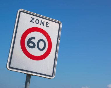 Hollanda yol işareti: hız sınırı 60