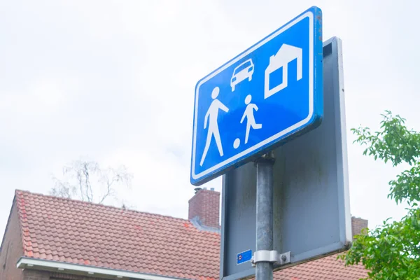 Dutch road sign: living street — Stock Image Dutch road sign: living street Stock Picture