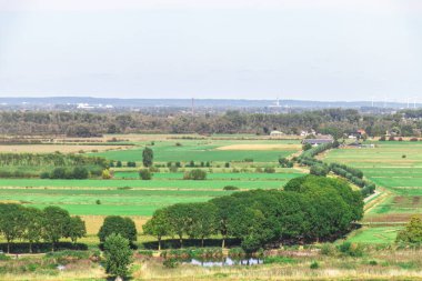 Havadan görünüm Hollandalı polder Ooijpolder
