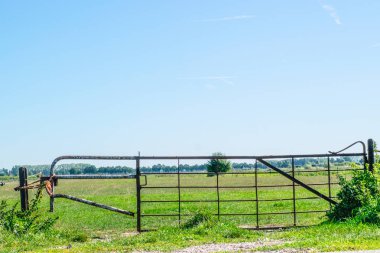 Hollanda polder manzara demir kapı