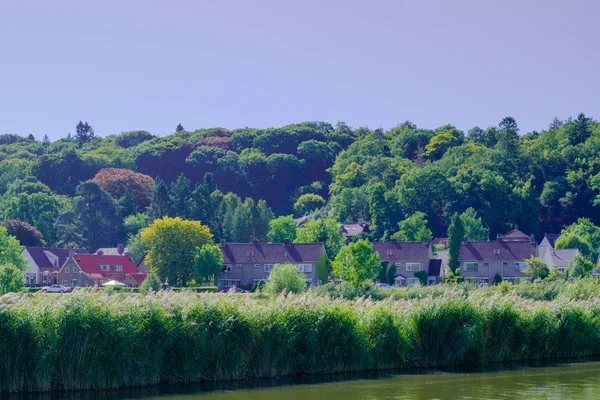 Канави в голландському селі Гелдерланд — стокове фото