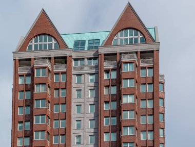 Rotterdam, Hollanda 'daki düz bina.