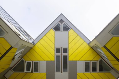 Rotterdam, Hollanda - 4 Ekim 2019 Kijk-Kubus. Küp Evleri.