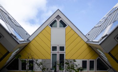 Rotterdam, Hollanda - 4 Ekim 2019 Kijk-Kubus. Küp Evleri.